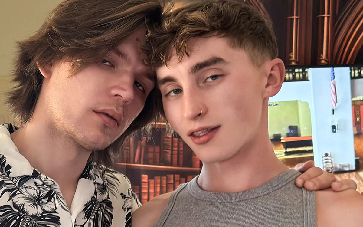 Helix Studios promotional portrait of two performers in casual clothes